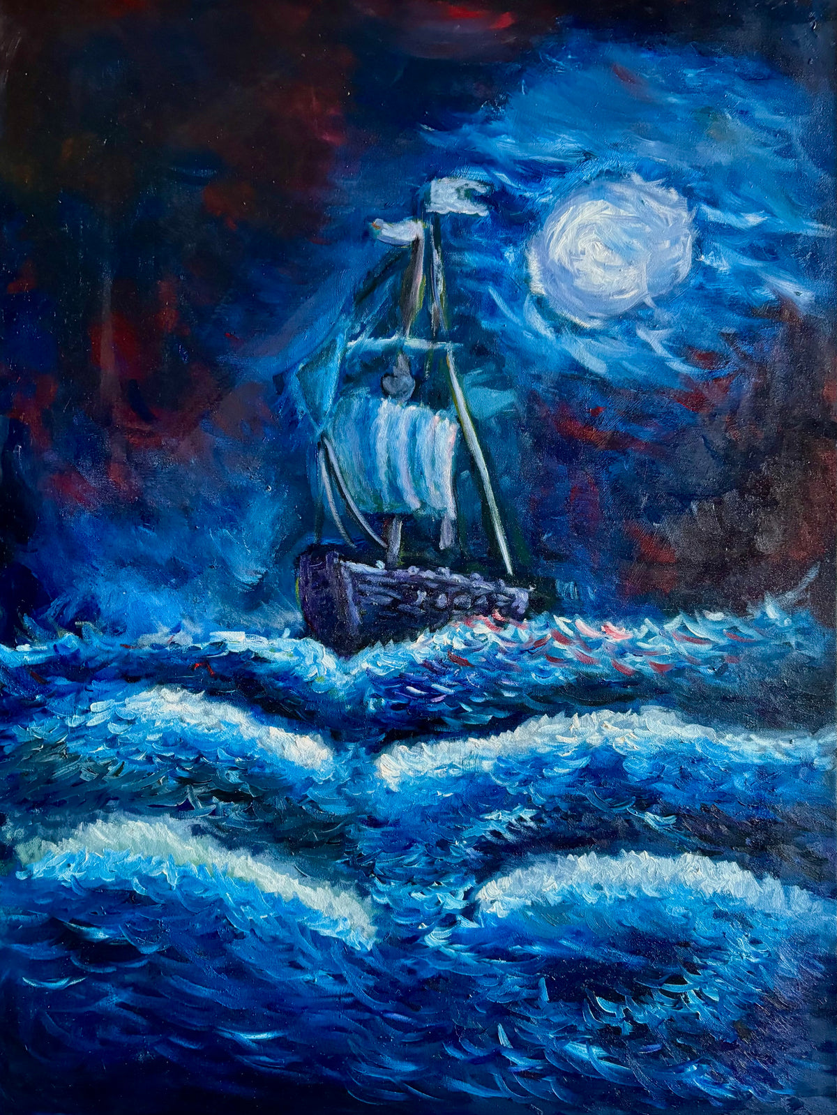 The Blue Sailing Boat